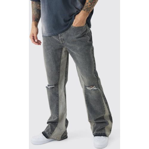 Jean flare déchiré au genou - 28R - Boohooman - Modalova