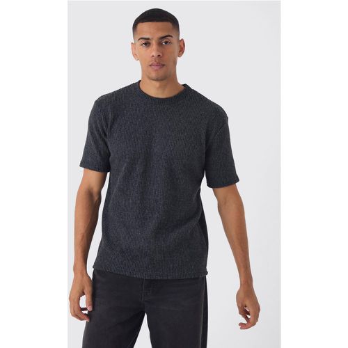 T-shirt cintré en maille brossée - S - Boohooman - Modalova