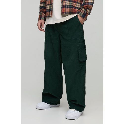 Pantalon Cargo Baggy Délavé En Velours Côtelé - L - boohoo - Modalova