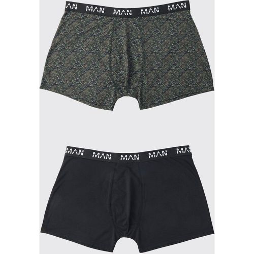 Grande taille - Lot de 2 boxers à imprimé camouflage - XXXL - Boohooman - Modalova