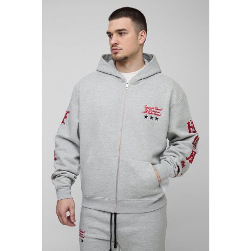 Tall - Sweat à capuche oversize zippé - L - Boohooman - Modalova