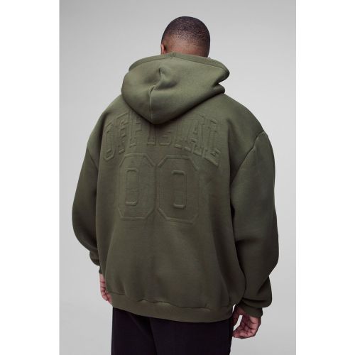 Grande taille - Sweat à capuche oversize universitaire homme - XXXL - Boohooman - Modalova