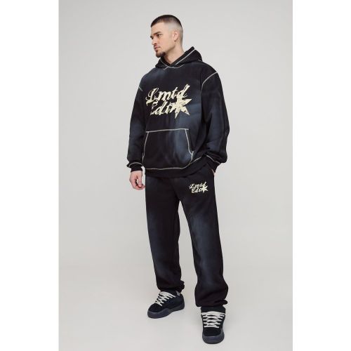 Tall - Survêtement oversize délavé à coutures contrastantes - S - Boohooman - Modalova
