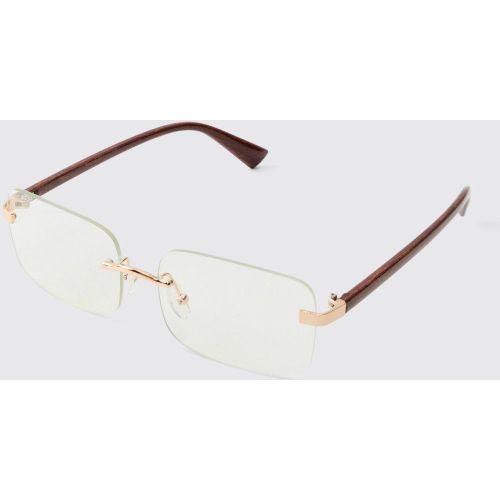 Lunettes de soleil rectangulaires - ONE SIZE - Boohooman - Modalova