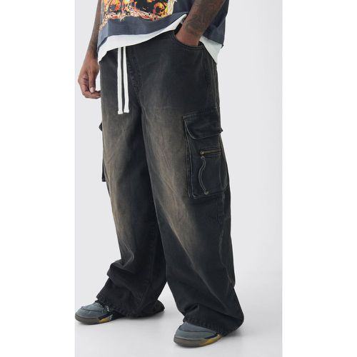 Grande taille - Jean cargo baggy homme - 38 - Boohooman - Modalova