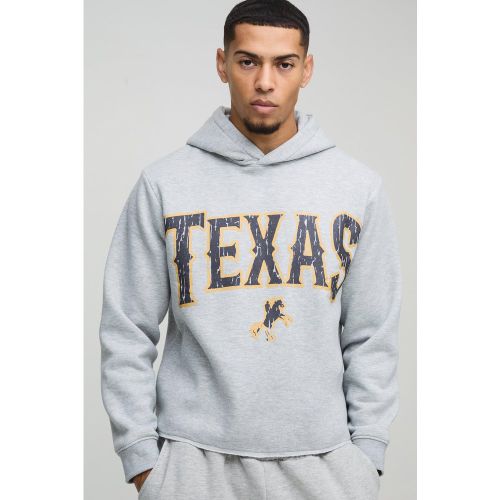 Sweat à capuche oversize à bords bruts - S - Boohooman - Modalova