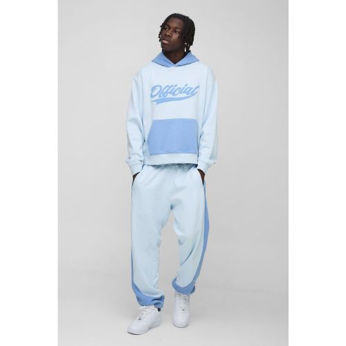 Survêtement oversize color block - L - Boohooman - Modalova
