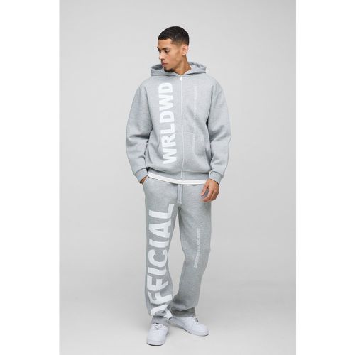 Survêtement oversize zippé - Official - S - Boohooman - Modalova