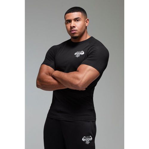 T-shirt de sport moulant à slogan - MAN Active x OG homme - S - Boohooman - Modalova