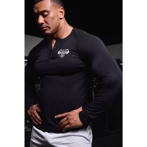 Chemise De Sport Moulante À Manches Longues - Man Active X Og - M - boohoo - Modalova