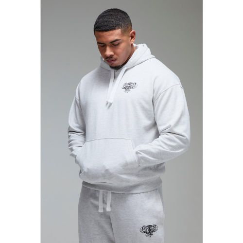 Sweat à capuche de sport oversize à slogan - MAN Active x OG - S - Boohooman - Modalova