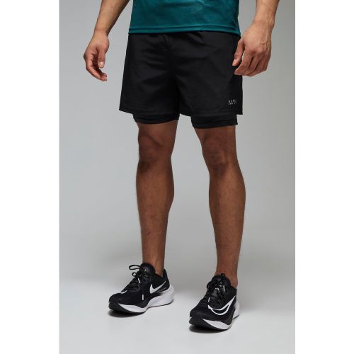 Short de sport stretch 2 en 1 - MAN Active homme - S - Boohooman - Modalova