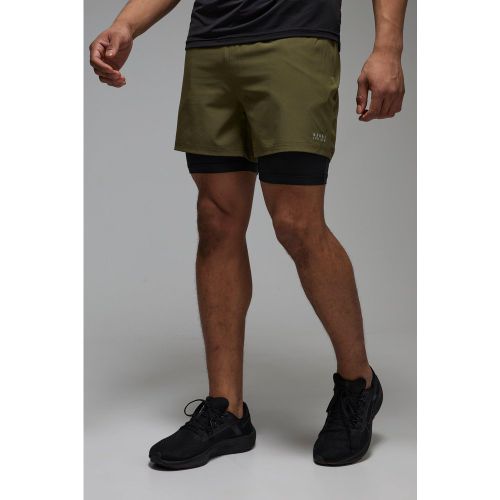 Short de sport stretch 2 en 1 - MAN Active homme - S - Boohooman - Modalova