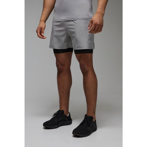 Short de sport stretch 2 en 1 - MAN Active homme - S - Boohooman - Modalova
