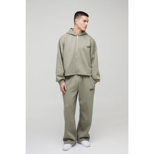 Ensemble oversize zippé avec sweat à capuche oversize - S - Boohooman - Modalova