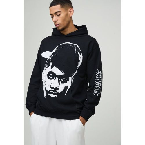 Sweat à capuche oversize à imprimé Lil Nas homme - S - Boohooman - Modalova