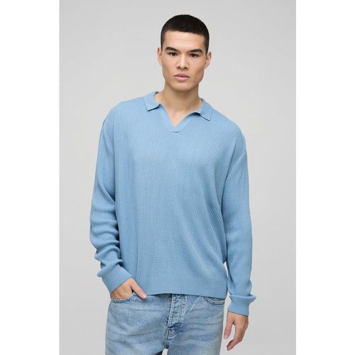 Polo oversize côtelé - S - Boohooman - Modalova