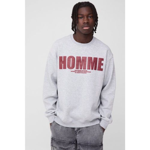 Sweat oversize imprimé - S - Boohooman - Modalova