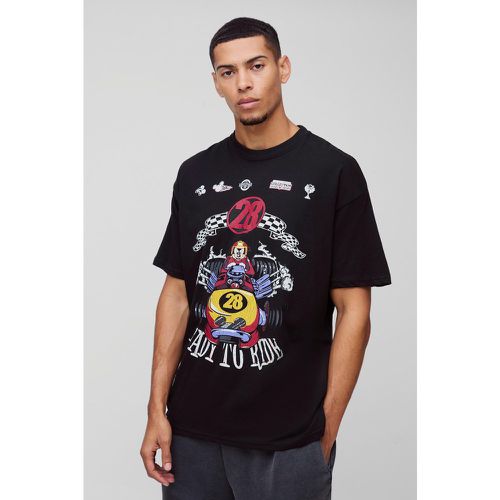 T-Shirt Oversize Universitaire À Imprimé Disney Mickey - S - boohoo - Modalova