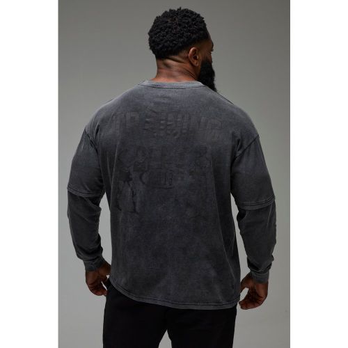 T-shirt à manches longues - MAN Active x Everlast homme - S - Boohooman - Modalova