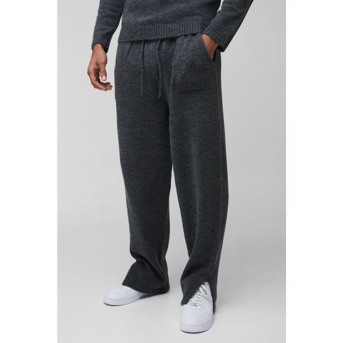 Jogging large fendu en maille - S - Boohooman - Modalova