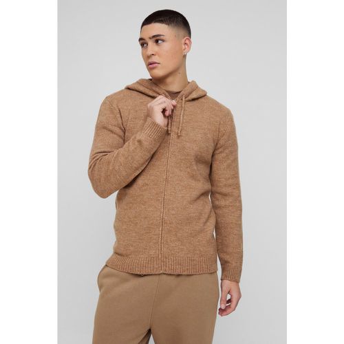 Sweat À Capuche Zippé En Maille - M - boohoo - Modalova