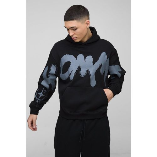 Sweat à capuche oversize à imprimé étoile - S - Boohooman - Modalova