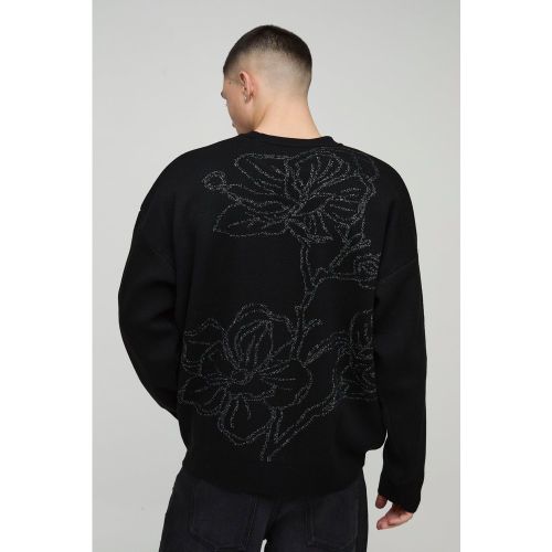 Pull oversize à imprimé réfléchissant - S - Boohooman - Modalova