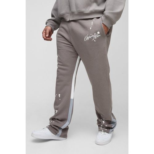 Grande Taille - Jogging Évasé À Empiècement Contrastant - Xxxl - boohoo - Modalova