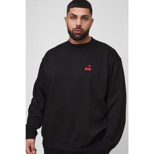 Grande taille - Sweat à col montant et broderie - 2XL - Boohooman - Modalova