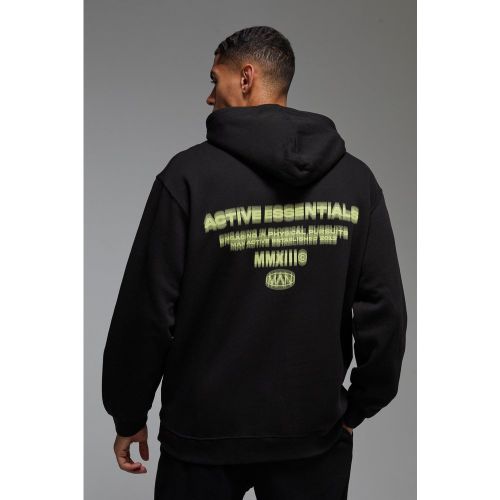 Sweat à capuche oversize à slogan - MAN Active - S - Boohooman - Modalova