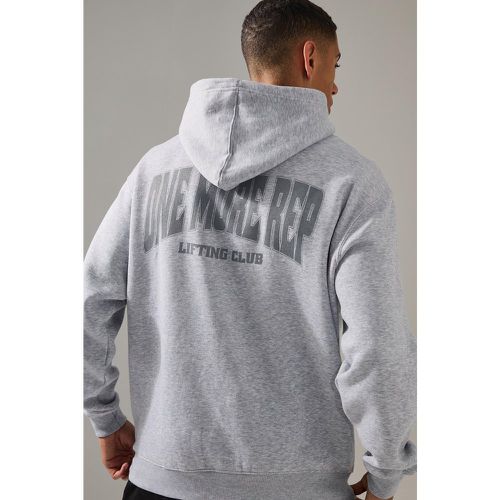 Sweat À Capuche Oversize À Slogan One More Rep - Man Active - S - boohoo - Modalova