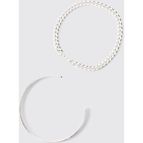 Bracelet manchette en chaîne - ONE SIZE - Boohooman - Modalova