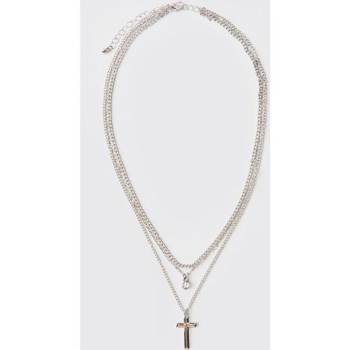 Collier croisé à chaînes multiples - ONE SIZE - Boohooman - Modalova
