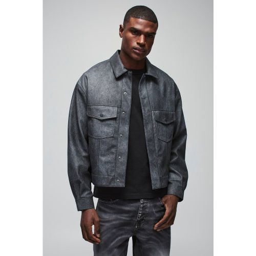 Veste oversize délavée à coutures apparentes homme - S - Boohooman - Modalova
