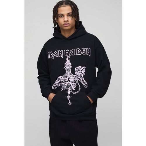 Sweat à capuche oversize à imprimé Iron Maiden homme - S - Boohooman - Modalova