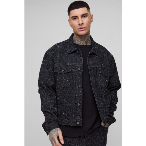 Tall - Veste oversize en jean homme - 2XL - Boohooman - Modalova