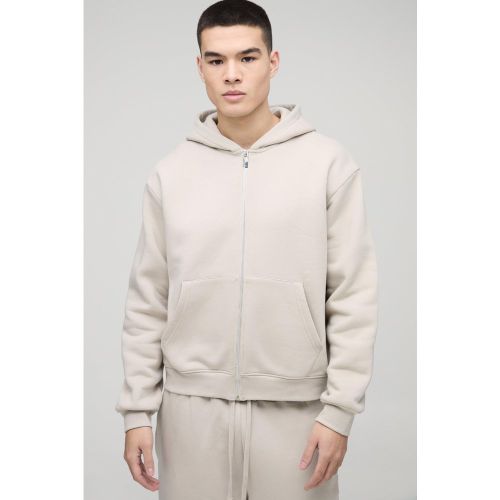 Sweat à capuche oversize zippé épais homme - S - Boohooman - Modalova