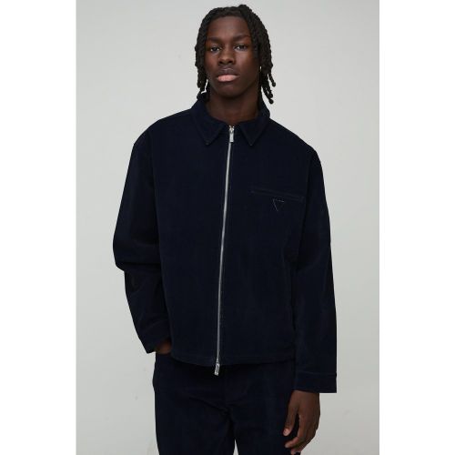 Surchemise zippée en velours homme - S - Boohooman - Modalova
