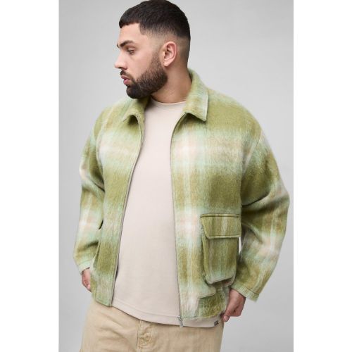 Grande taille - Surchemise cargo à carreaux - XXXL - Boohooman - Modalova