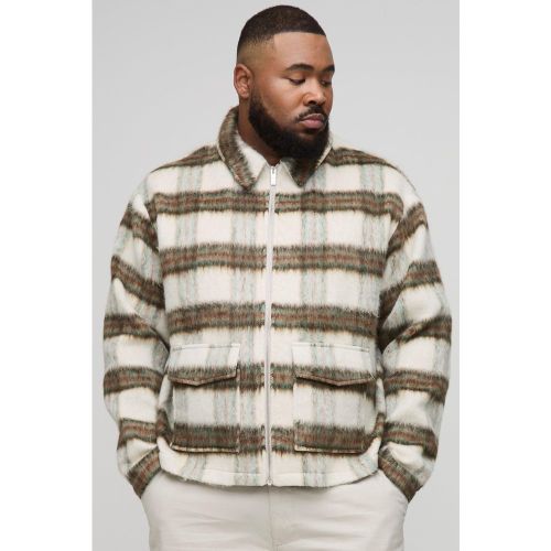 Grande taille - Surchemise oversize à carreaux - XXXL - Boohooman - Modalova
