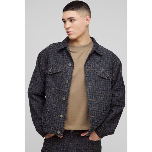 Veste en jean texturée - S - Boohooman - Modalova