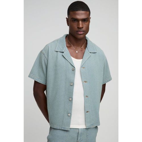 Chemise oversize en jean texturé - S - Boohooman - Modalova