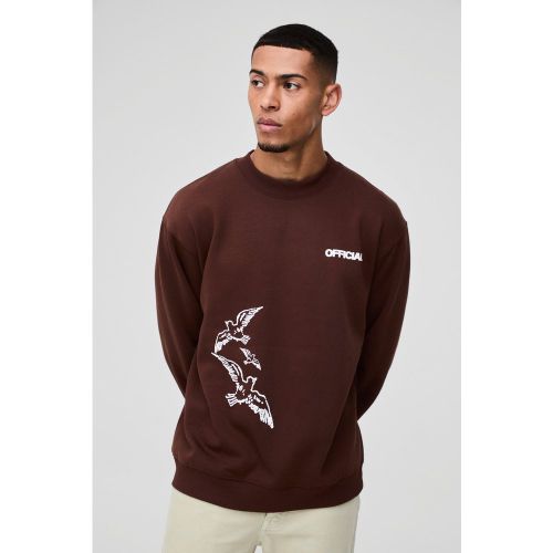 Sweat oversize à imprimé official homme - S - Boohooman - Modalova