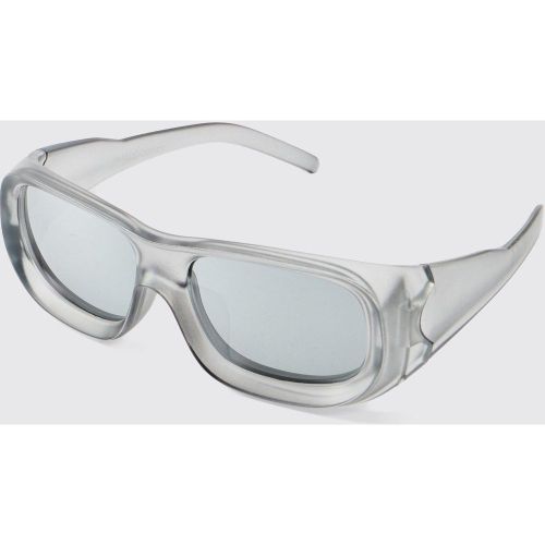 Lunettes de soleil carrées en plastique - ONE SIZE - Boohooman - Modalova