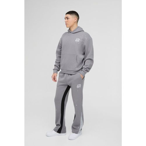 Survêtement oversize zippé à taches de peinture - S - Boohooman - Modalova