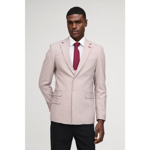 Blazer cintré en twill texturé - 34 - Boohooman - Modalova