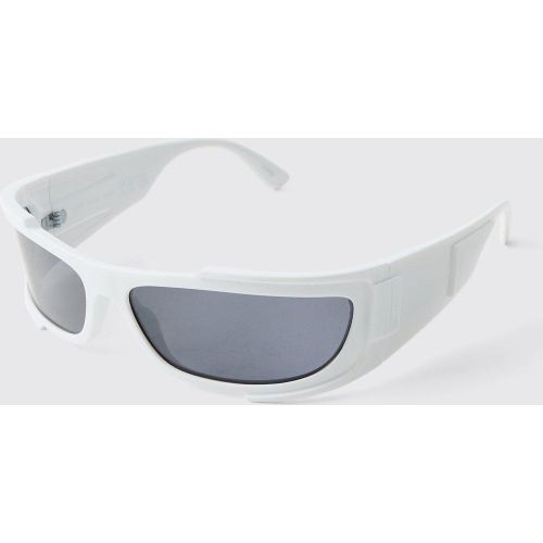 Lunettes de soleil rectangulaires en plastique - ONE SIZE - Boohooman - Modalova