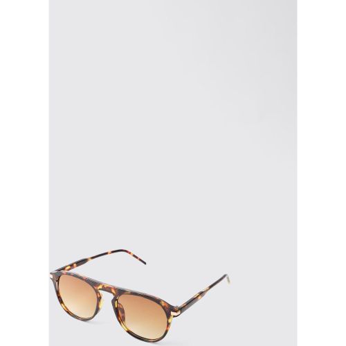 Lunettes de soleil rétro en plastique à imprimé marbre - ONE SIZE - Boohooman - Modalova