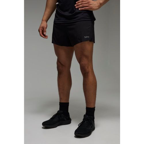 Short de running perforé 2 en 1 à fente - MAN Active - S - Boohooman - Modalova